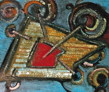 Pittura intitolato "fantasia musicale" da Mario Fanconi, Opera d'arte originale, Olio