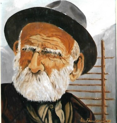 Peinture intitulée "2-contadino-vallesa…" par Mario Fanconi, Œuvre d'art originale, Huile