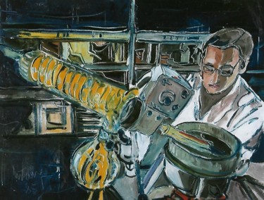 "14-ricerca-scientif…" başlıklı Tablo Mario Fanconi tarafından, Orijinal sanat, Petrol
