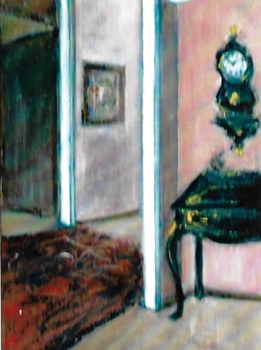 Pittura intitolato "interno" da Mario Fanconi, Opera d'arte originale, Olio