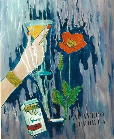 Pintura titulada "papavero (euforia)" por Mario Fanconi, Obra de arte original, Oleo
