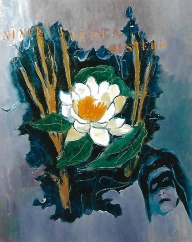 Pittura intitolato "ninfea bianca (mist…" da Mario Fanconi, Opera d'arte originale, Olio