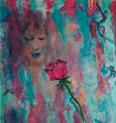 Painting titled "rosa rosa (dolcezza)" by Mario Fanconi, Original Artwork, Oil