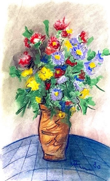 Schilderij getiteld "Essenza primaverile" door Mario Fanconi, Origineel Kunstwerk, Pastel