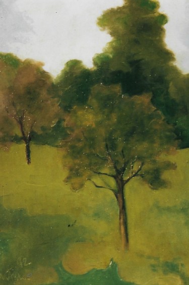 Peinture intitulée "Campagna" par Mario Fanconi, Œuvre d'art originale, Huile