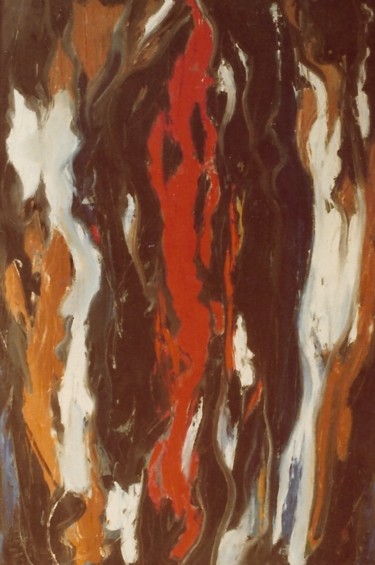 Painting titled "Fiamma" by Mario Fanconi, Original Artwork, Oil