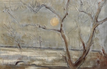 Malerei mit dem Titel "Luna piena in una n…" von Mario Fanconi, Original-Kunstwerk, Öl