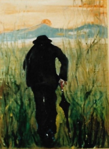 Peinture intitulée "Verso il tramonto d…" par Mario Fanconi, Œuvre d'art originale, Huile