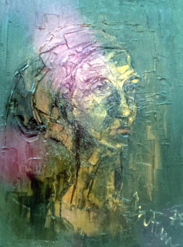 Schilderij getiteld "Donna egiziana" door Mario Fanconi, Origineel Kunstwerk, Olie