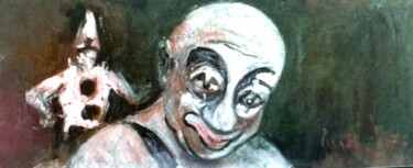 "Clown" başlıklı Tablo Mario Fanconi tarafından, Orijinal sanat, Petrol