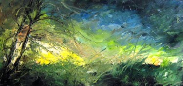 Pittura intitolato "tramonto immaginario" da Mario Fanconi, Opera d'arte originale, Olio
