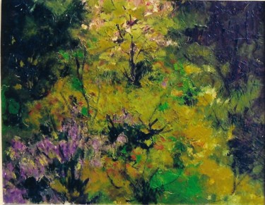 Pittura intitolato "bosco incantato" da Mario Fanconi, Opera d'arte originale, Olio