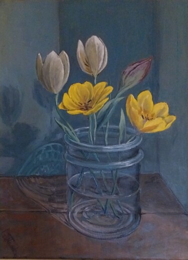 Pittura intitolato "Primavera" da Mario Felice Lattuada, Opera d'arte originale, Olio