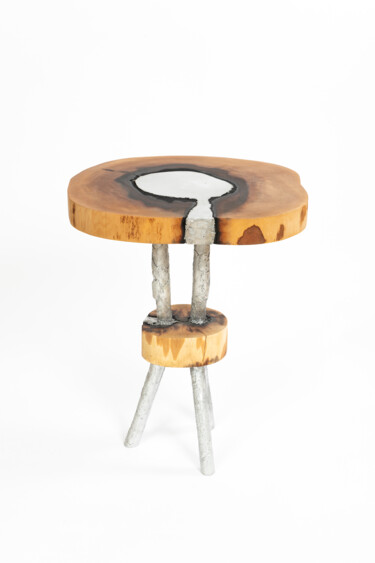 Design mit dem Titel "Woodcasting alumini…" von Mario Forget (Atelier Méta-Bois), Original-Kunstwerk, Möbel