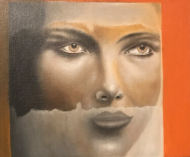 Pittura intitolato "viso di donna.jpg" da Mario Giugno, Opera d'arte originale
