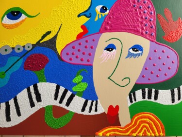 Painting titled ""Musik"" by Mario Grasberger, Original Artwork, Acrylic