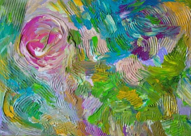 Malerei mit dem Titel "Blumensturm" von Mario Grasberger, Original-Kunstwerk, Acryl