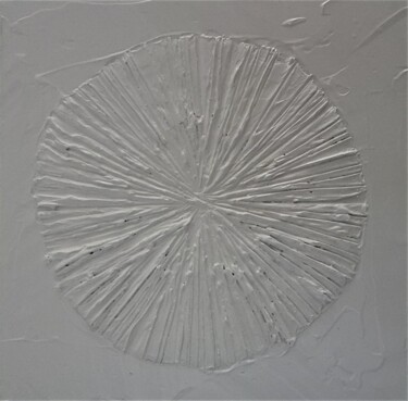 Malerei mit dem Titel "Weißes Werk" von Mario Grasberger, Original-Kunstwerk, Acryl
