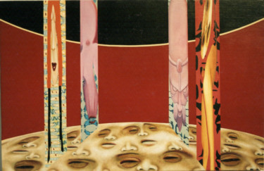 Pintura titulada "coroa de hélios" por Mário Lino, Obra de arte original, Oleo
