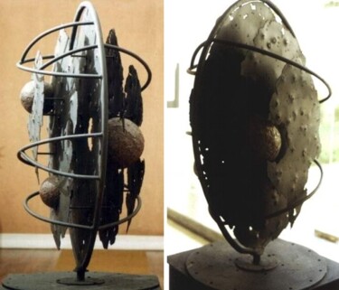 Escultura titulada "Sintrópica (movíl)" por Mario Morasan, Obra de arte original