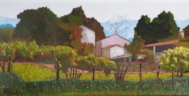 Pittura intitolato "Paesaggio" da Mario Nicorelli, Opera d'arte originale, Acrilico