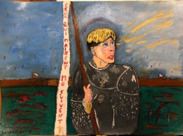 Painting titled "Jeanne d’Arc" by Mario Pratesi, Original Artwork, Oil