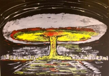 Pittura intitolato "Il fungo" da Mario Pratesi, Opera d'arte originale