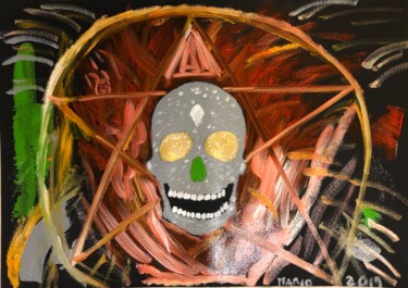 Malerei mit dem Titel "Memento mori" von Mario Pratesi, Original-Kunstwerk, Öl