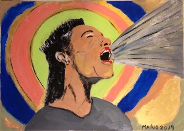 Painting titled "Billie Holiday" by Mario Pratesi, Original Artwork, Oil