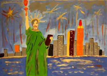 Painting titled "sexy America" by Mario Pratesi, Original Artwork, Oil