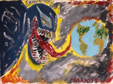 Painting titled "Venom" by Mario Pratesi, Original Artwork, Oil