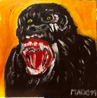 Malerei mit dem Titel "King Kong" von Mario Pratesi, Original-Kunstwerk, Öl