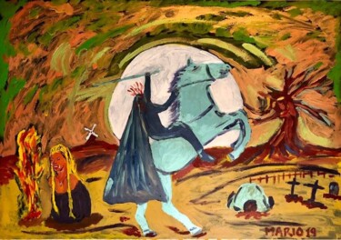 Painting titled "Sleepy Hollow" by Mario Pratesi, Original Artwork, Oil