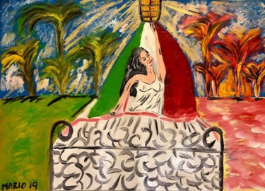 Pittura intitolato "Svegliati Italia" da Mario Pratesi, Opera d'arte originale, Olio