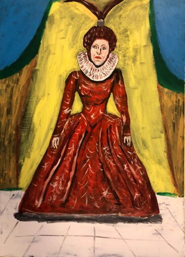 Peinture intitulée "Elisabetta prima" par Mario Pratesi, Œuvre d'art originale, Huile