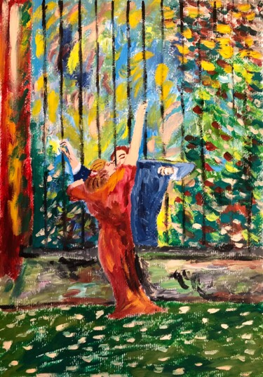 Pittura intitolato "La Passione" da Mario Pratesi, Opera d'arte originale, Olio