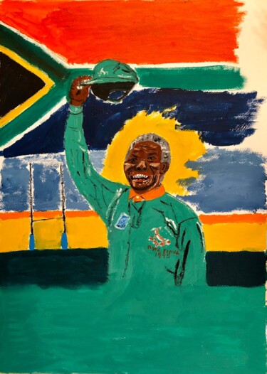 绘画 标题为“Mandela” 由Mario Pratesi, 原创艺术品, 油