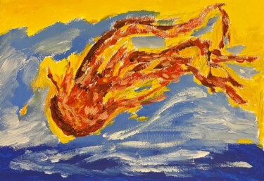 Painting titled "Mare limpido" by Mario Pratesi, Original Artwork, Oil