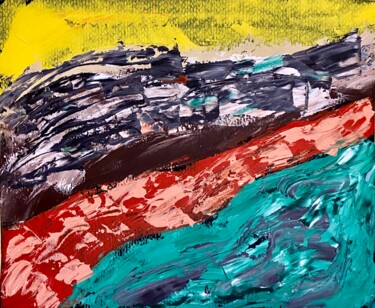 Pintura intitulada "Il fiume di sangue" por Mario Pratesi, Obras de arte originais, Óleo