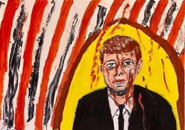 Malerei mit dem Titel "JFK" von Mario Pratesi, Original-Kunstwerk, Öl
