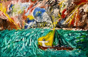 Pittura intitolato "La tempesta sedata" da Mario Pratesi, Opera d'arte originale, Olio