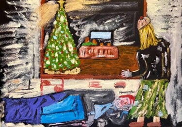 Pittura intitolato "Natale" da Mario Pratesi, Opera d'arte originale, Olio