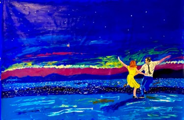 Pittura intitolato "Mia & Seb" da Mario Pratesi, Opera d'arte originale, Olio