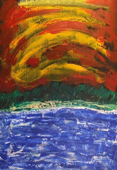 Painting titled "Mare d’inverno" by Mario Pratesi, Original Artwork, Oil