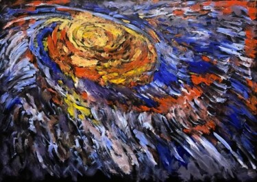 Painting titled "La nebulosa" by Mario Pratesi, Original Artwork, Oil