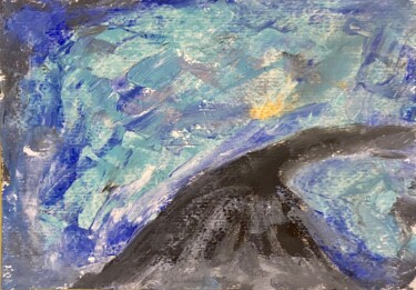 Pittura intitolato "Autostrada nel cielo" da Mario Pratesi, Opera d'arte originale, Olio
