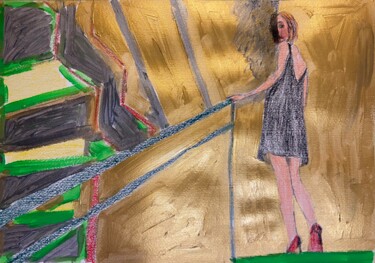 Картина под названием "Vieni con me" - Mario Pratesi, Подлинное произведение искусства, Цветные карандаши