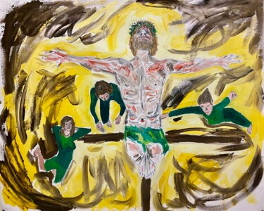 Pittura intitolato "Resurrezione" da Mario Pratesi, Opera d'arte originale, Olio