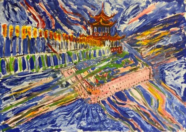 Painting titled "Taiwan" by Mario Pratesi, Original Artwork, Oil