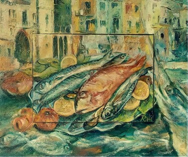 Pittura intitolato "Profumi mediterranei" da Mario Riva, Opera d'arte originale, Olio